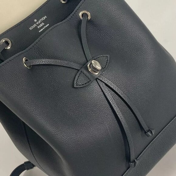 LOUIS VUITTON Rock Me Backpack Studs bag Backpack Leather Black/White main image 16